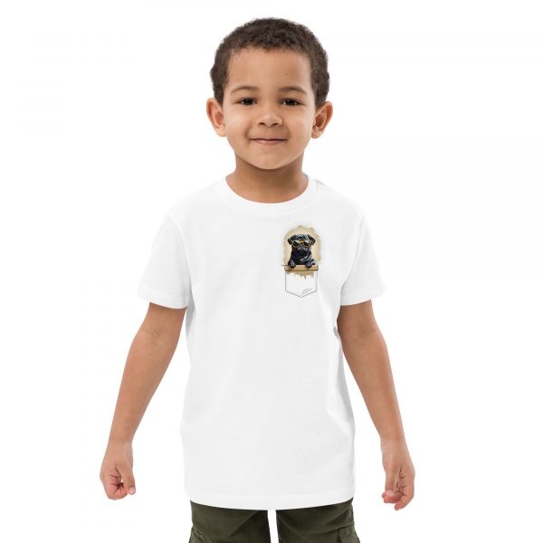 Cool Pug in a Pocket Shirt Kids – Bild 2