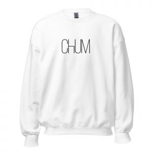 Chum Unisex-Pullover White Edition gestickt