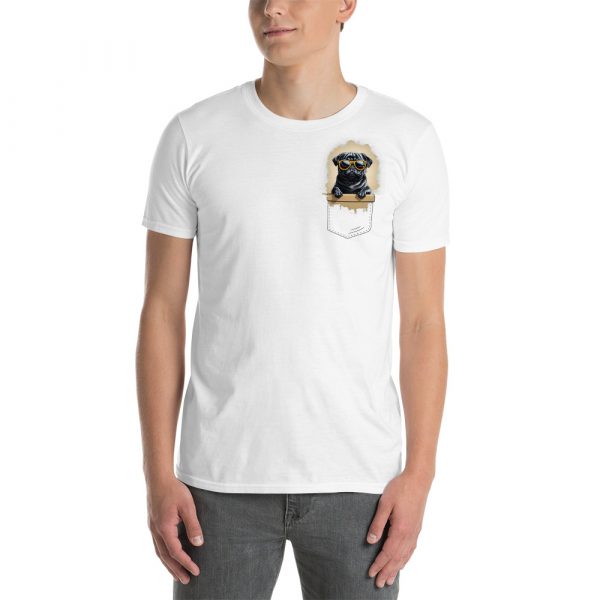 Cool Pug in a Pocket T-Shirt – Bild 3