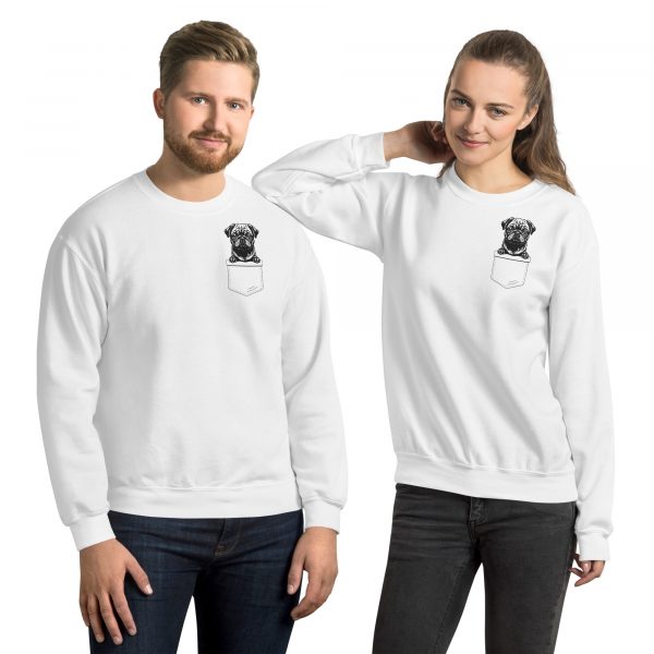 Black Pug in a Pocket Pullover – Bild 2