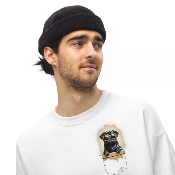 Cool Pug in a Pocket Pullover – Bild 4