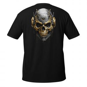 Golden Cyber Skull Premium T-Shirt