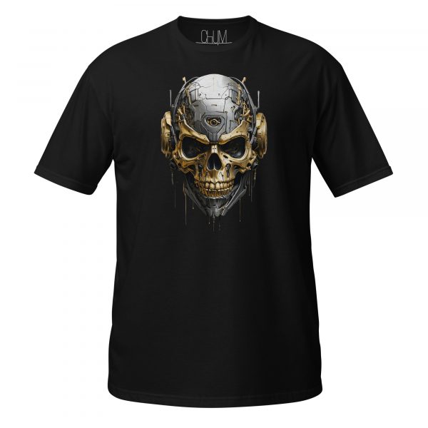 Golden Cyber Skull T-Shirt