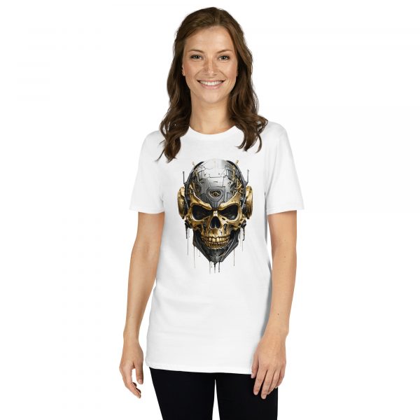 Golden Cyber Skull T-Shirt – Bild 5