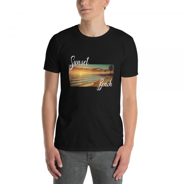 Sunset Beach T-Shirt Black – Bild 3