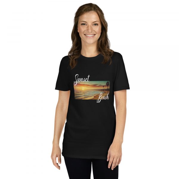 Sunset Beach T-Shirt Black – Bild 4