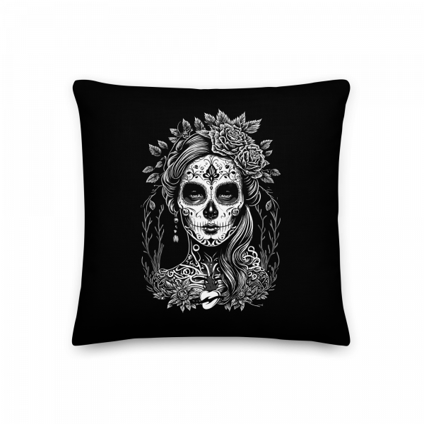 Santa Muerte Premium-Kissen – Bild 3