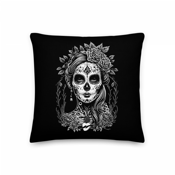Santa Muerte Premium-Kissen – Bild 2