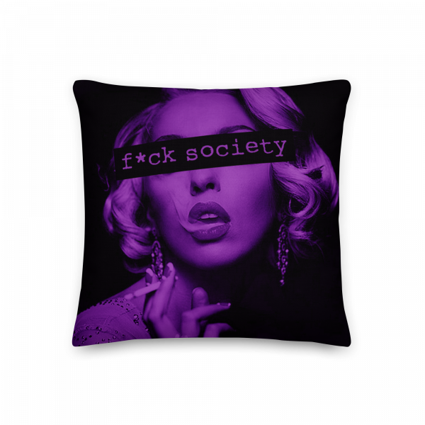 F*ck Society Premium-Kissen – Bild 2
