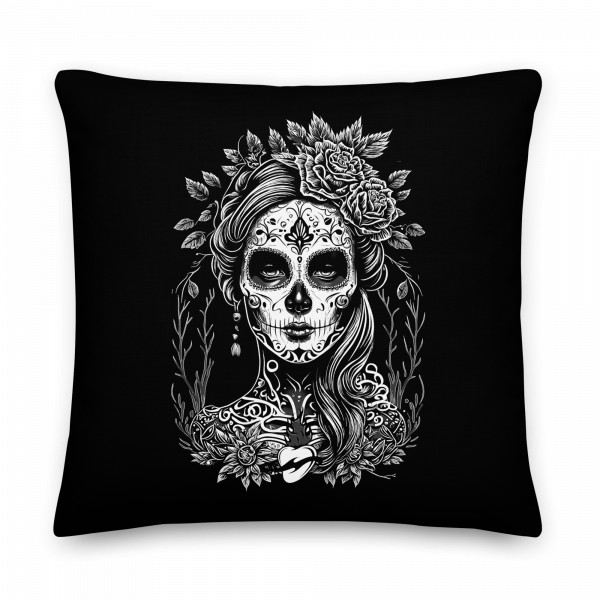 Santa Muerte Premium-Kissen – Bild 4