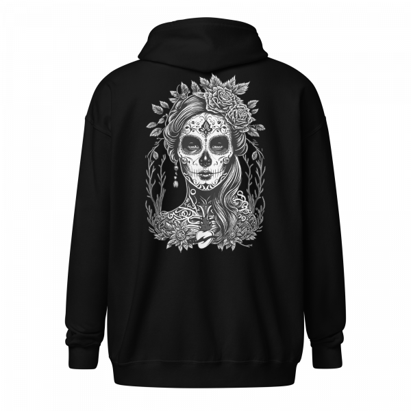 Santa Muerte Zipper Hoodie – Bild 7