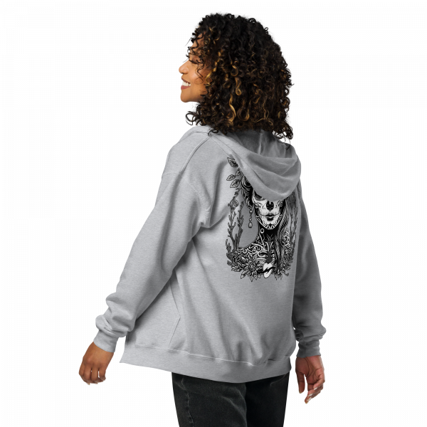 Santa Muerte Zipper Hoodie – Bild 5
