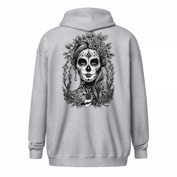 Santa Muerte Zipper Hoodie – Bild 10