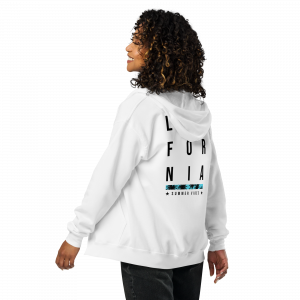 California White Zipper Hoodie