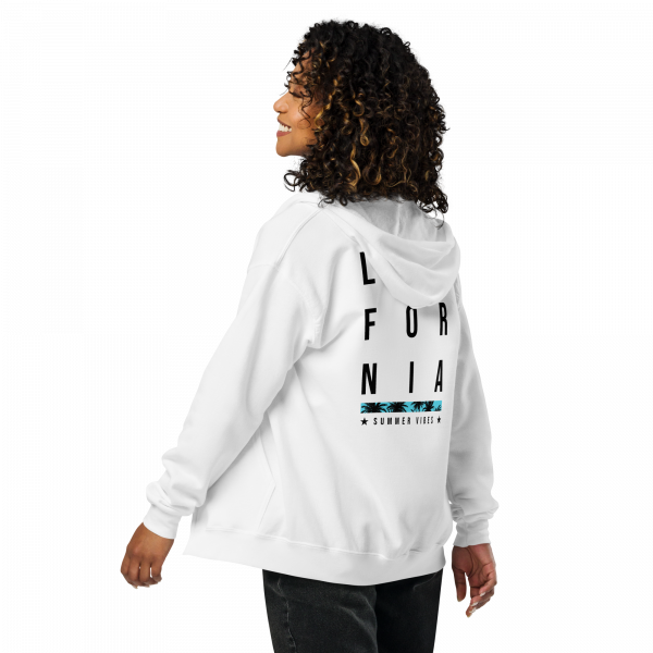 California White Zipper Hoodie – Bild 2