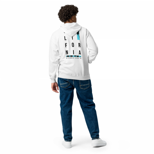 California White Zipper Hoodie – Bild 3