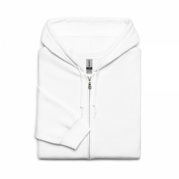 California White Zipper Hoodie – Bild 6