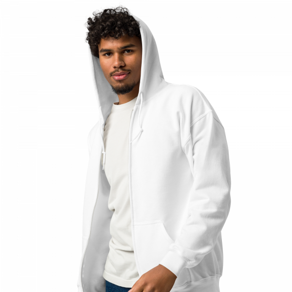 California White Zipper Hoodie – Bild 5